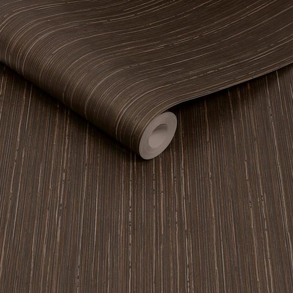 Abigail Ahern Fibre Stripe Wallpaper | Chocolate