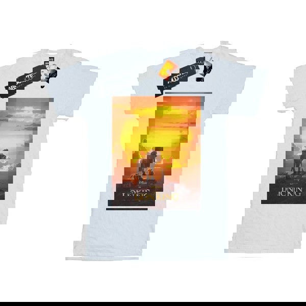Disney Mens The Lion King Movie Sunset Poster T-Shirt - White