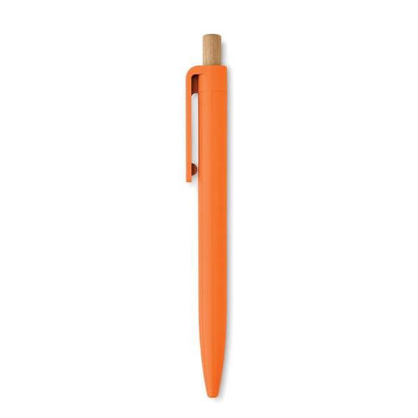 MidOcean Penu Bamboo Details Ballpoint Pen - Orange - 