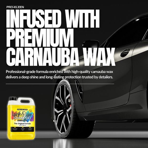 ProKleen Pro-Kleen 10 Litres Carnauba Wash and Wax Shampoo (Yellow - Lemon Fragrance)
