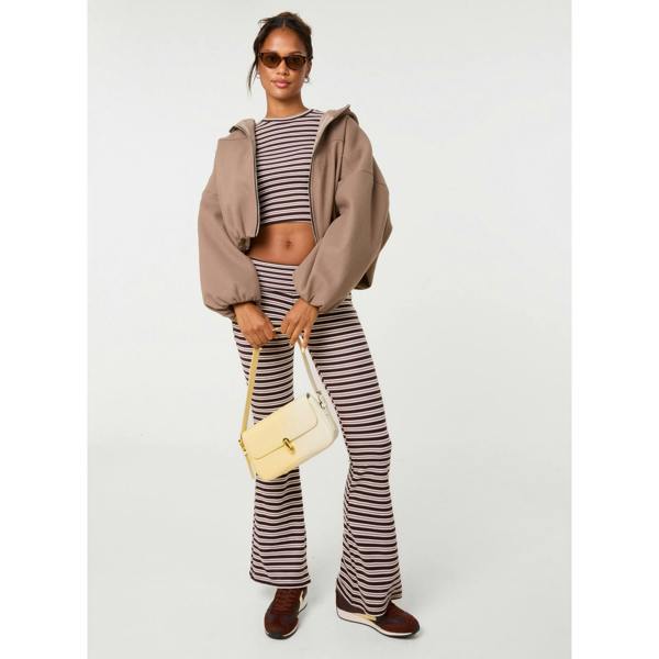 Pink Vanilla Stripe Foldover Trousers