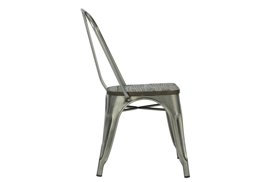 Dorel Home Fusion Dining Chair in Metal in Gun metal - 2 pieces