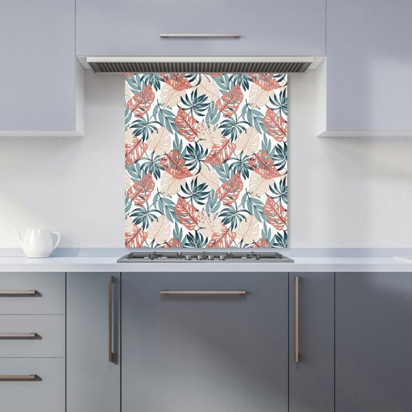 Warren Reed - Designer Tropical Leaf Pattern Kitchen Splashback