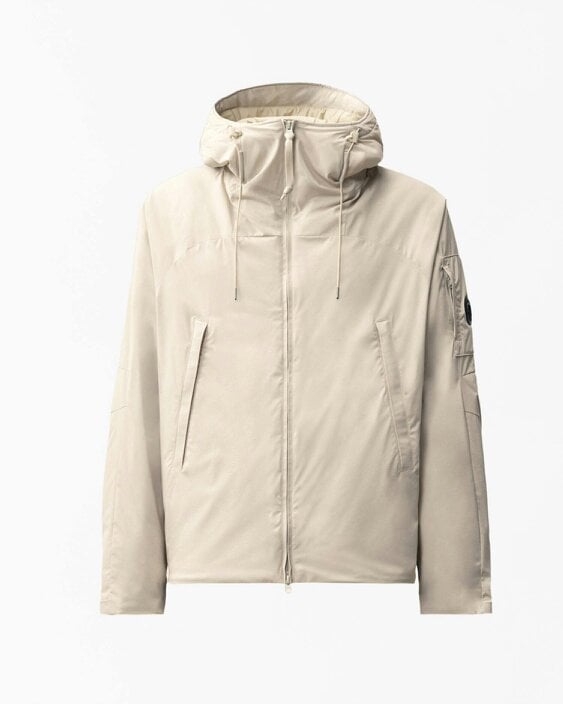 C.P. Company Pro-Tek Primaloft® Silver Hooded Mens Jacket - Silver Birch 120
