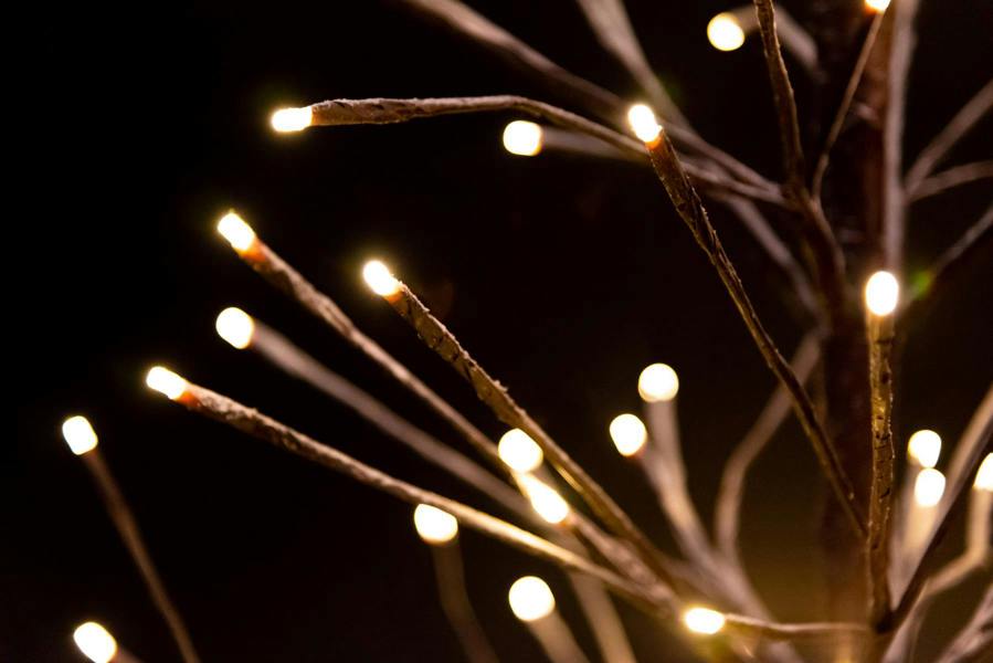 4FT to 7FT Pre-Lit Brown Snow Twig Christmas Trees with Warm White LED Lights image 4