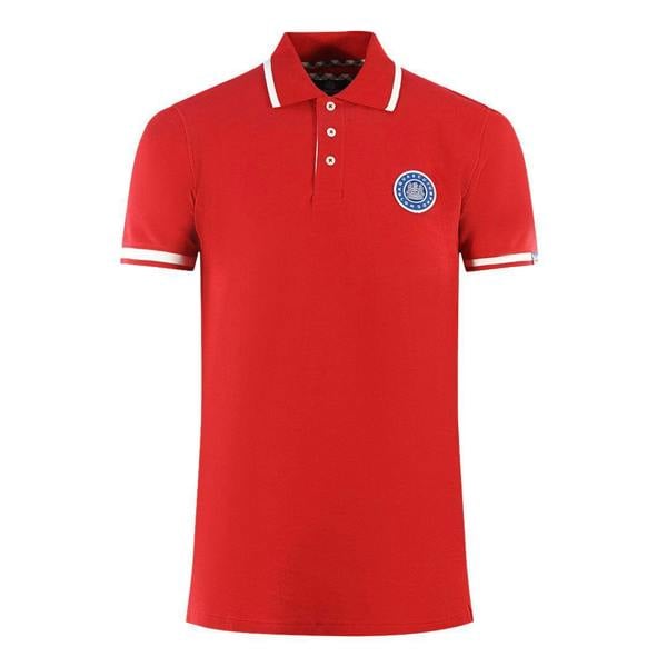 Aquascutum Unisex Adult London Embroidered Badge Polo Shirt - Red