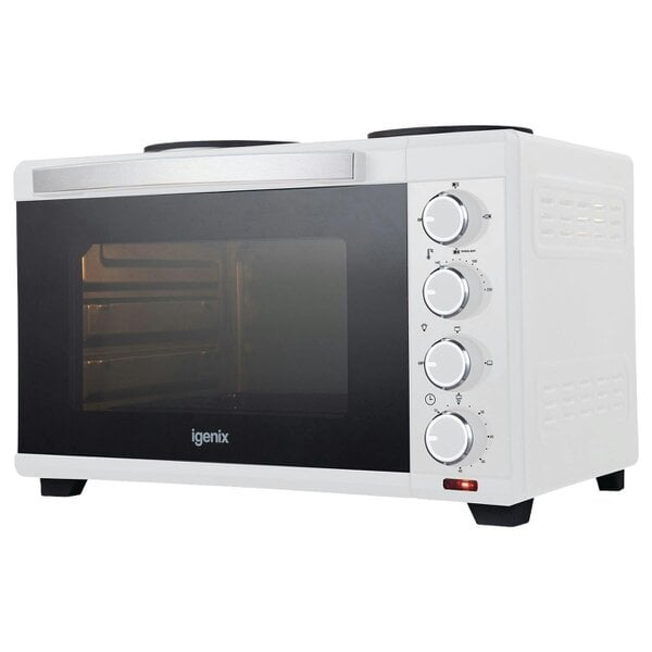 igenix 48L Mini Oven with Hotplates, White