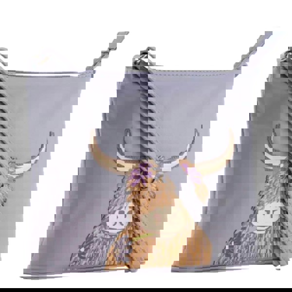 Mala Leather Bella Highland Cow Midi Crossbody