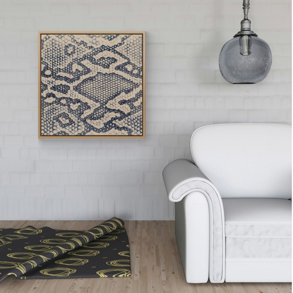 Warren Reed Snake Skin Framed Canvas