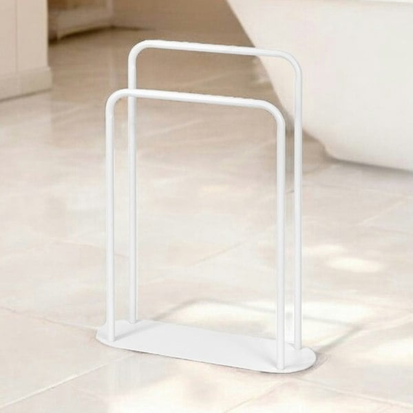 Showerdrape Aspen Freestanding White Towel Storage Stand