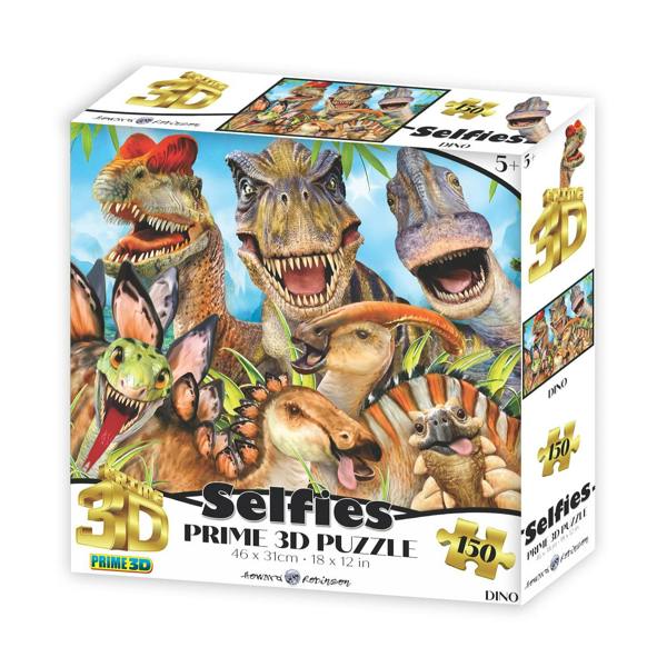 Prime 3D Puzzles Prime 3D Howard Robinson Dinosaur Selfie 150 Piece Puzzle