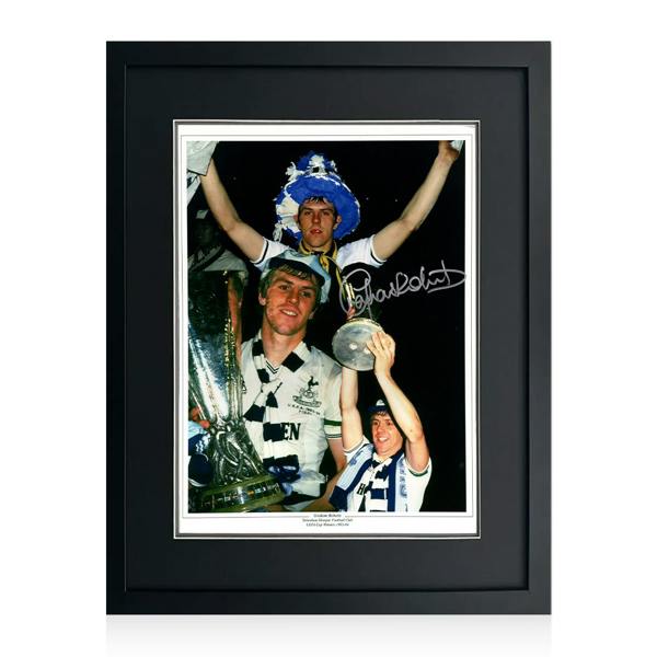 Graham Roberts Signed Tottenham Hotspur Image 2 Deluxe Mount Frame