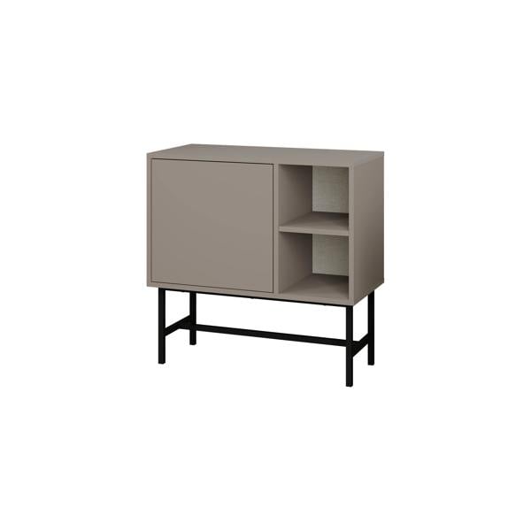 Decortie Storage Cabinet Push-to-Open Door Sideboard, Open Shelf,Metal Leg, Easy Assembly, Living-Dining Room