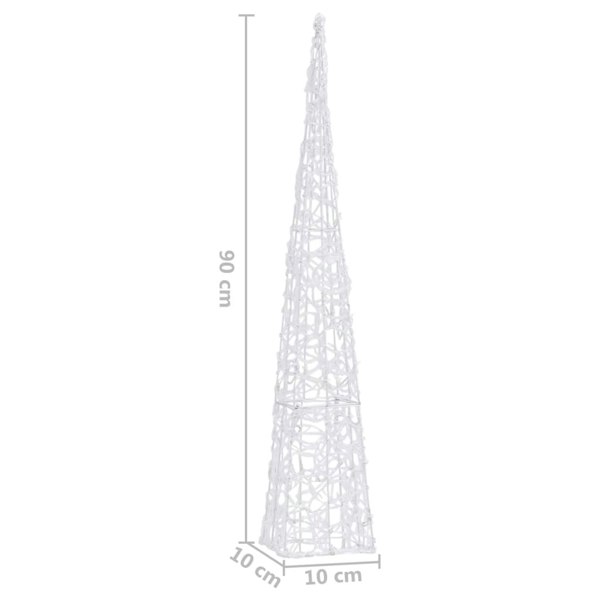 Berkfield Acrylic Decorative LED Light Cone Blue 90 cm