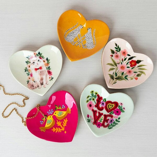 Love Frankie Bird Heart-Shaped Trinket Dish