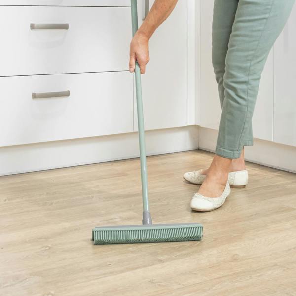 JVL Rubber Broom - Green