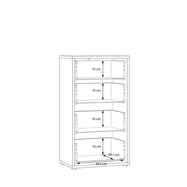 Alice Springs Tall 4 Drawer Chest with Push-to-Open Drawers in Sage Green