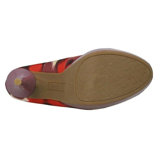 Spot On Ladies Spot On High Heel Platform Open Toe Court Shoe