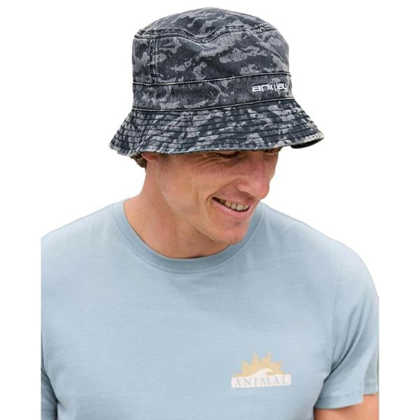Animal Miles Camo Bucket Hat - Black - 