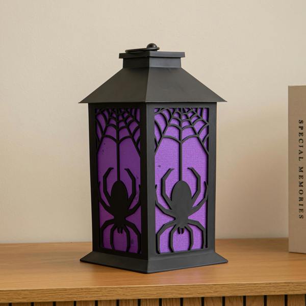 Samuel Alexander 32cm Battery Powered Light up Spider Halloween Lantern with LEDs