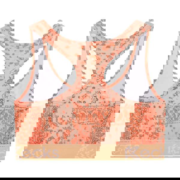 Kecks Peach Paisley Sports Bralette