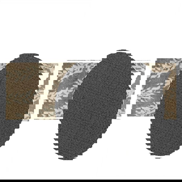 JVL Mega Mat Machine Washable Entrance Runner and Doormat Set, Brown Leaves