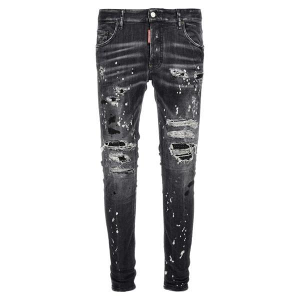 DSQUARED2 Super Twinky Jean Black Diamond Destroyed Wash Black Jeans W30