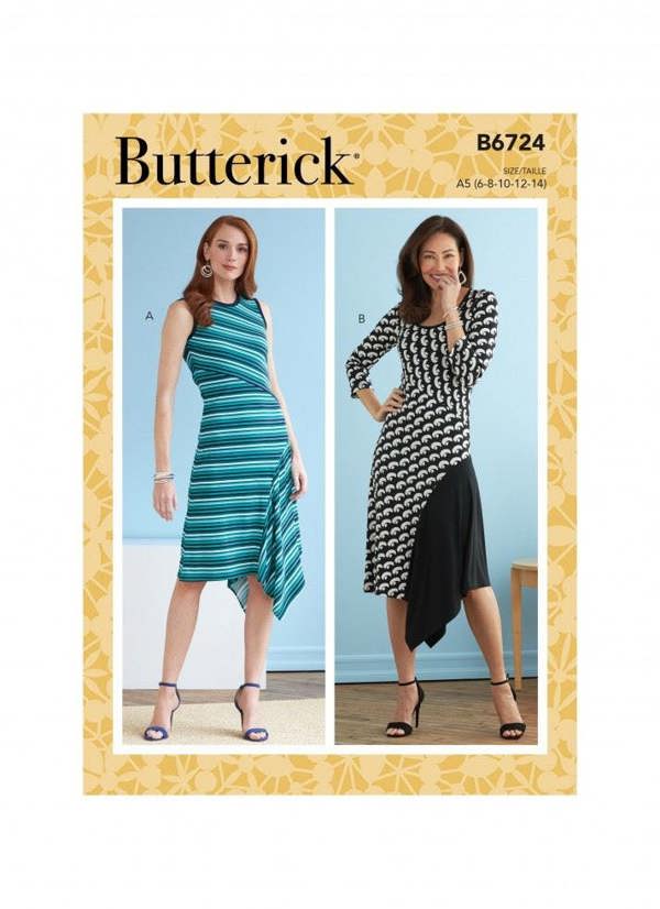 Butterick Sewing Pattern 6724, Dresses for Women, E5 (14-16-18-20-22) - Easy