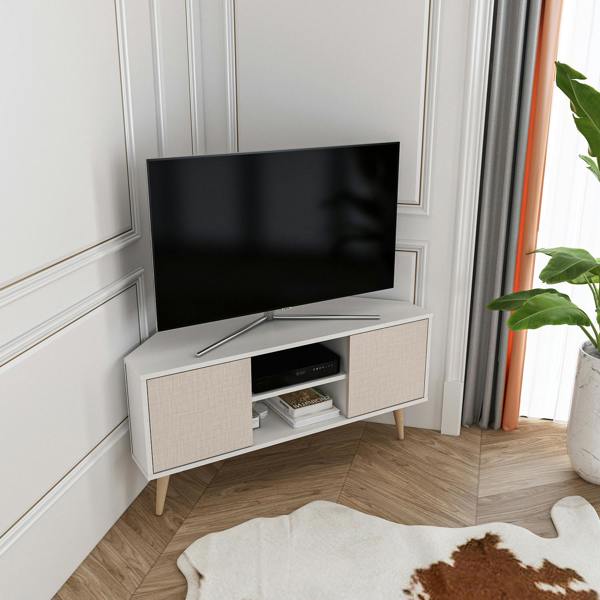 Decorotika Lesson Corner TV Stand TV Unit TV Cabinet for TVs up to 55"
