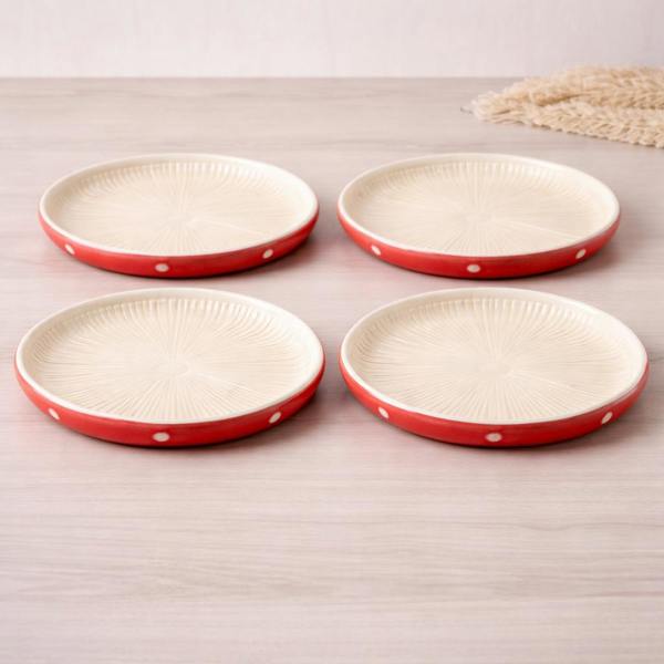 Country Living Set of 4 Toadstool Top Side Plate
