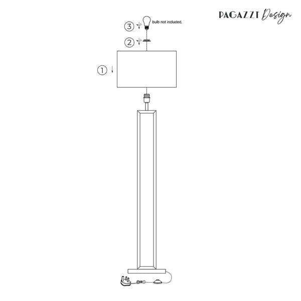 Pagazzi Lighting Imogen Grey Floor Lamp