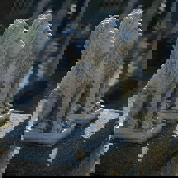 Pair of Small Bavarian Lion Garden sculptures