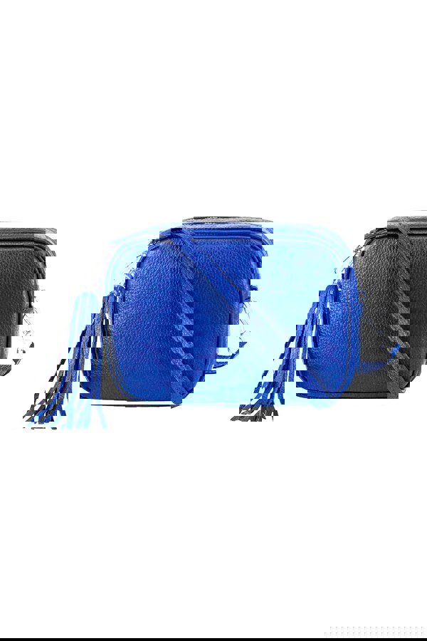 Kitise Tassel Charm Genuine Italian Leather Camera Handbag Crossbody Bag