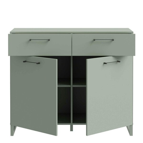 Wyld Haus Innsbruck Sage Green Wooden 2 Door  2 Drawer Storage Chest