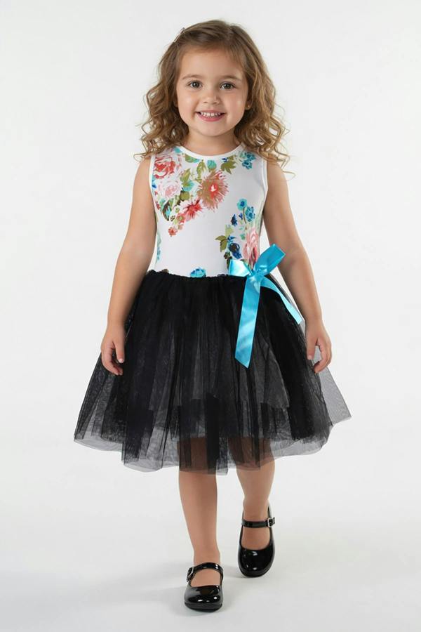 Cinda Coloured Floral Tutu Dress