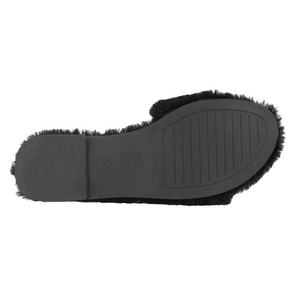 Savannah Ladies Savannah Flat All Fur Slider Mules F00090