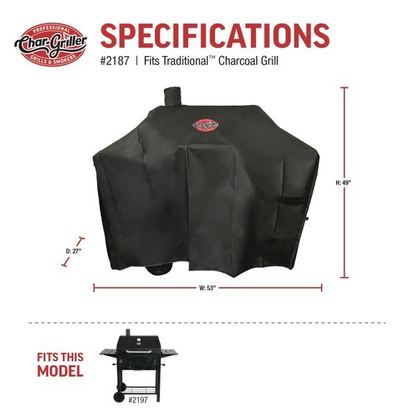 Char-Griller Grill Cover - Char-Griller® 30" Traditional Charcoal Grill