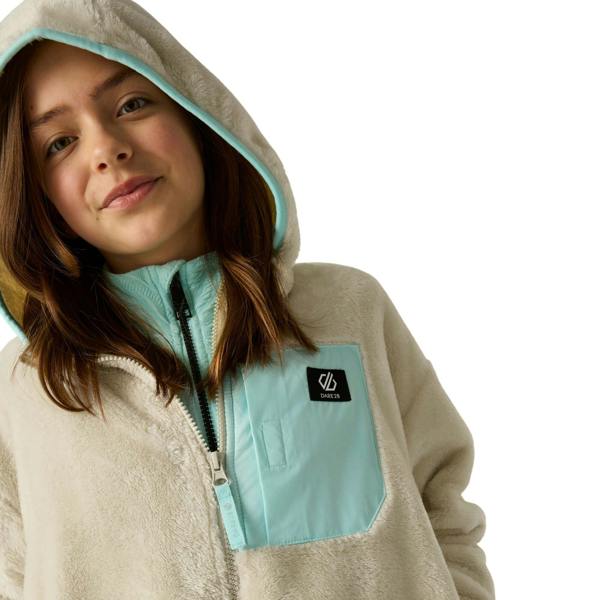 Dare 2B Childrens/Kids Powder Fleece Jacket - Almond Milk/Water Ballet - 