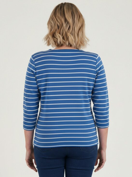 PennyPlain Pennyplain  Yds Square 3qs - Lt Ultramarine/white