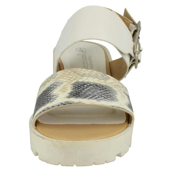 Savannah Ladies Savannah Buckle Strap Retro Sandals