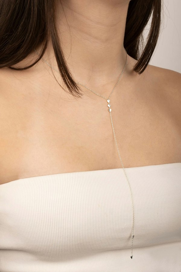 Gold Trip Little Hearts Lariat Necklace