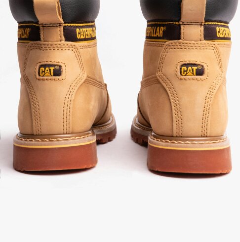 CAT HOLTON SB Mens Leather Safety Boots Honey