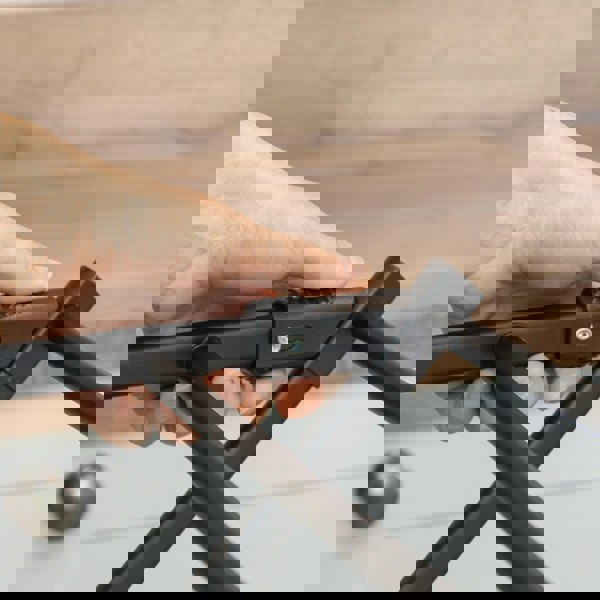 JVL Bamboo Extendable 3 Tier Concertina Clothes Airer, Brown