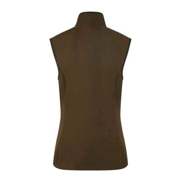 Rear view of Ridgeline Womens Monarch gilet in moody teak designed for outdoor work and field sports