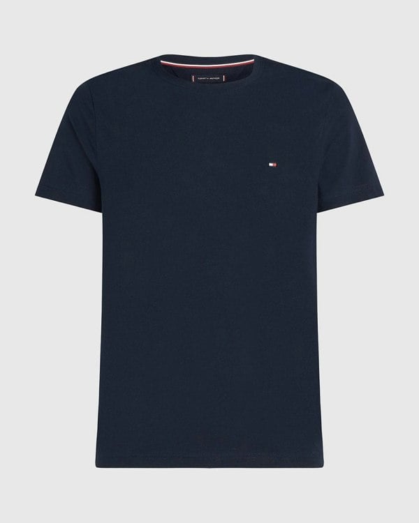 Tommy Hilfiger Core Stretch Mens Slim C-Neck T-Shirt - Desert Sky