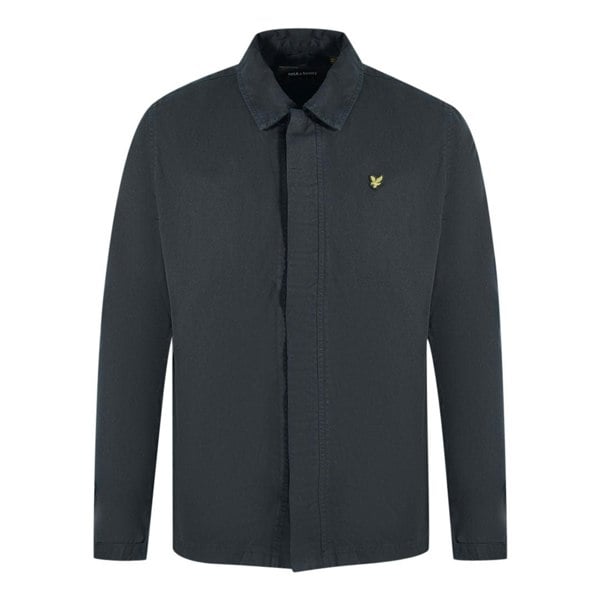 Lyle & Scott Washed Drill Overshirt Jacket - Black