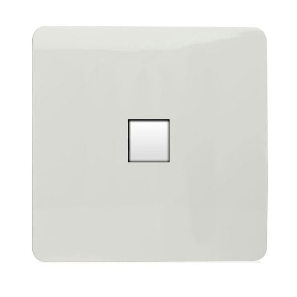 Trendi Switch 1 Gang RJ45 Cat 5e PC Ethernet Socket in Ice White