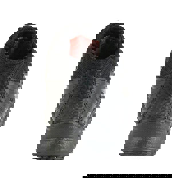 ARMA Mens ARMA A27 OSPREY S1P Safety Work Composite Toe Midsole Trainer, rear view of a black work shoe with durable design and safety features.