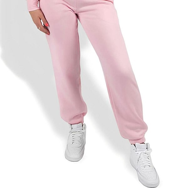 Wellworth Baby Pink Women Jogger Soft Cozy Loungewear Casual Everyday Bottoms