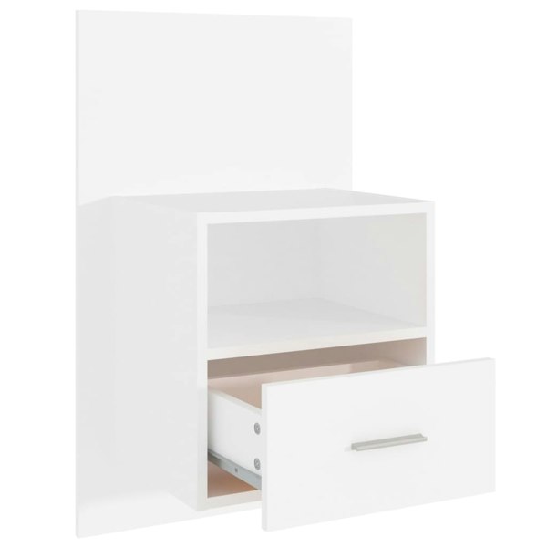 Berkfield Wall-mounted Bedside Cabinets 2 pcs White